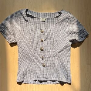 Hess Blue Checkered Women's Blouse